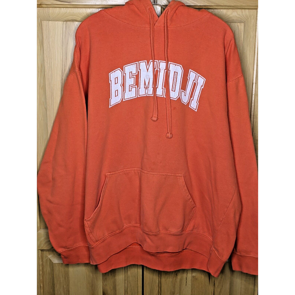 Bemidji Minnesota 2XL Hoodie Sweatshirt Orange Unisex READ